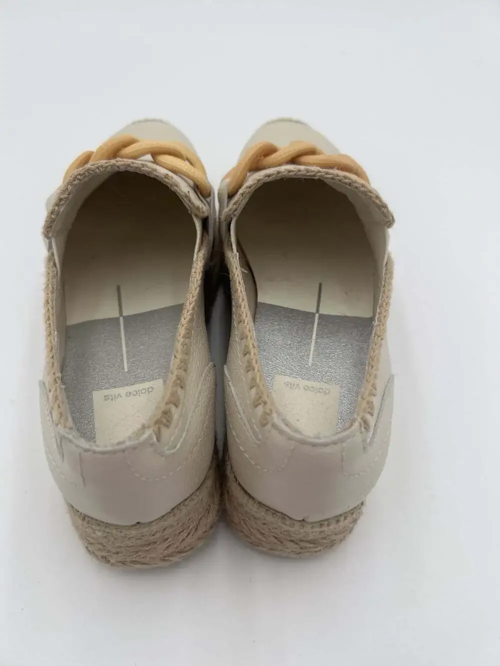 Dolce Vita Jhenee Espadrilles Women’s 8 Ivory Chain Loafers NWOB